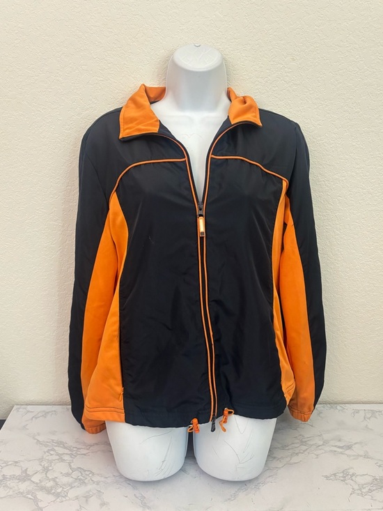 Activeology Jackets & Blazers - Activ-ology Womens M Blue Orange Full Zip Windbreaker Track Jacket Colorblock